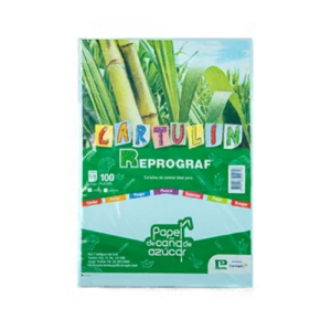 Cartulina Octavo por 100 Unidades Azul