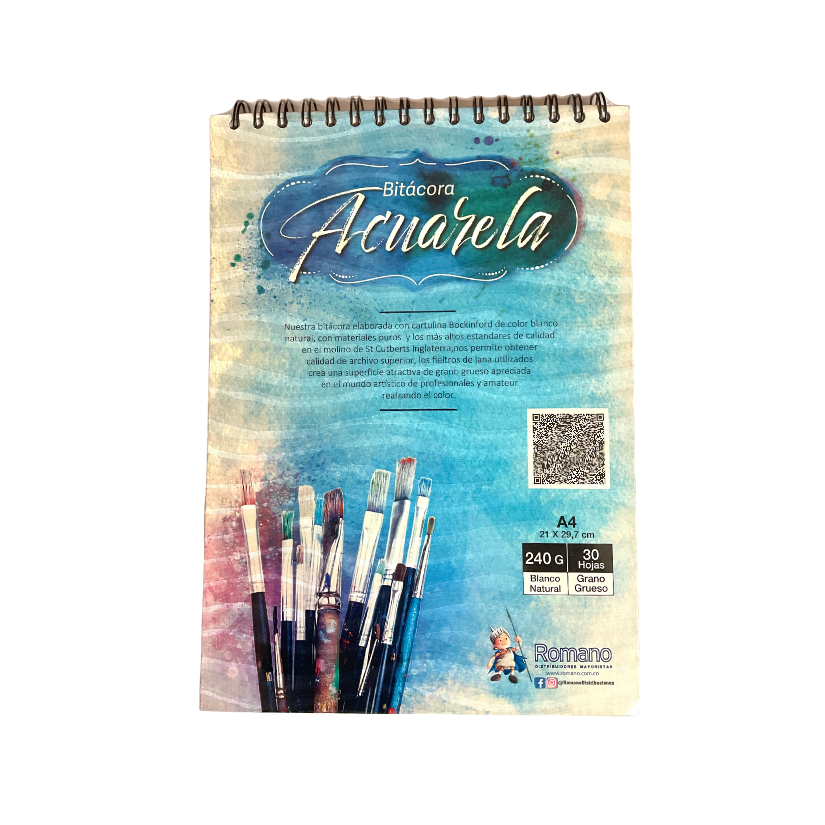 Bitácora Romano Acuarela A4 _ Romano